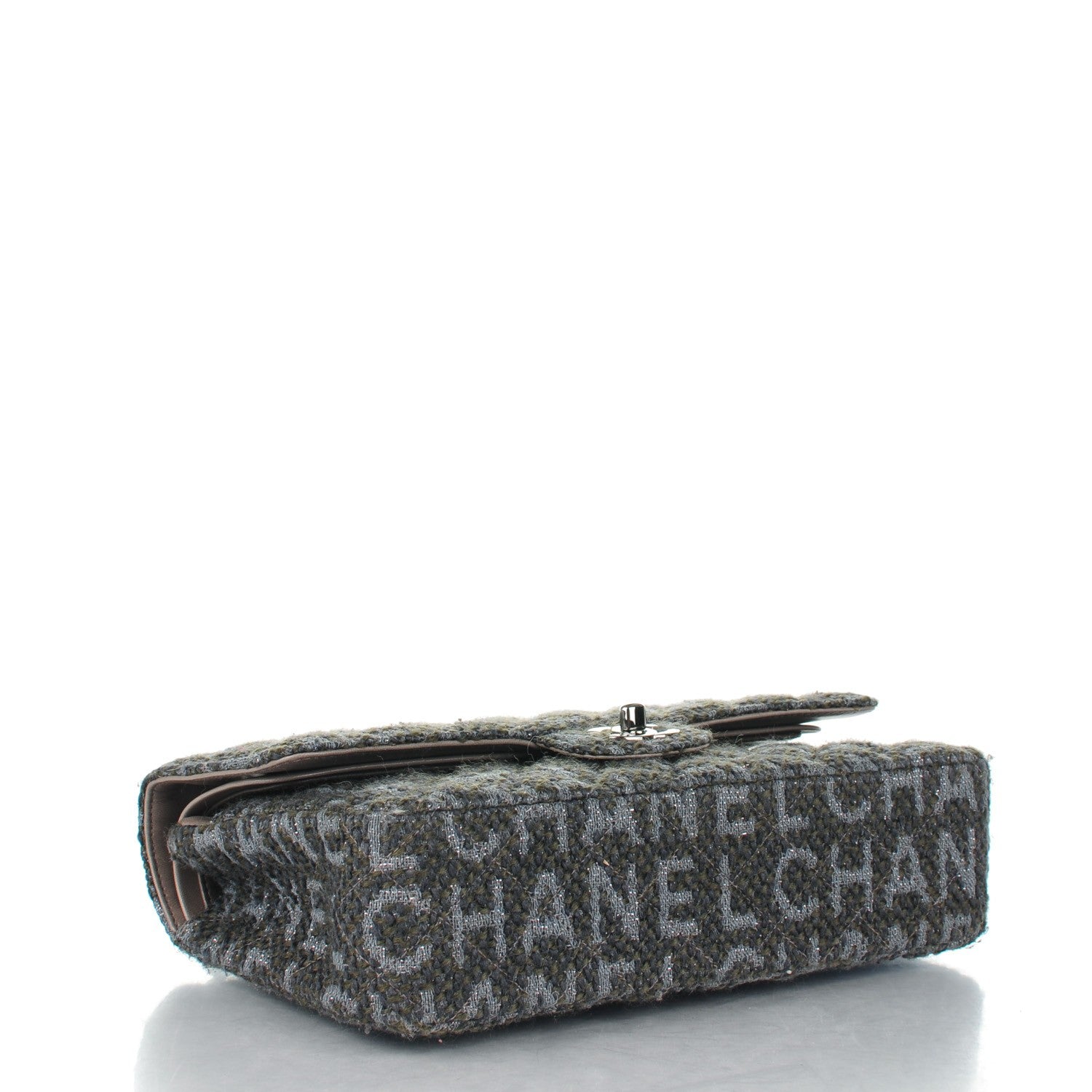 Chanel Tweed Quilted Medium Double Flap Grey 4 of 7