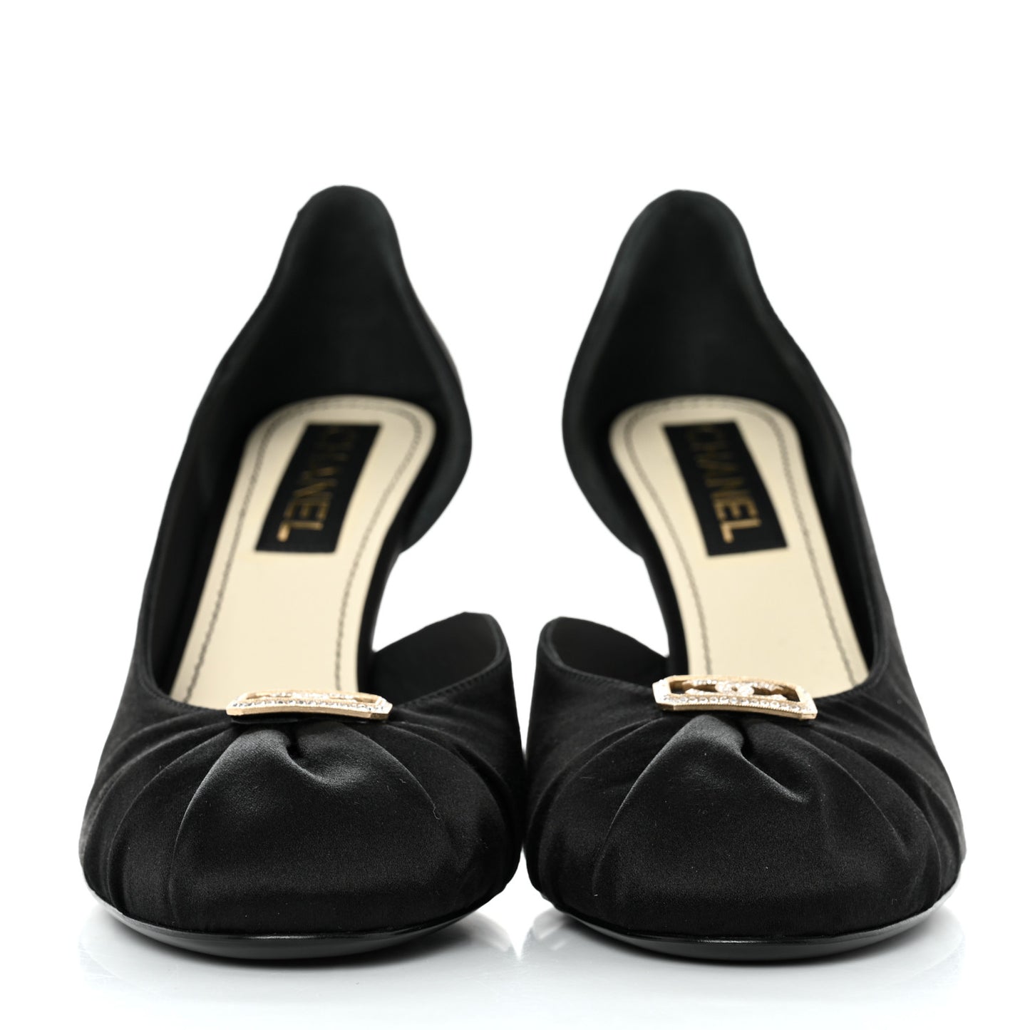 Satin Strass CC Pumps 41 Black