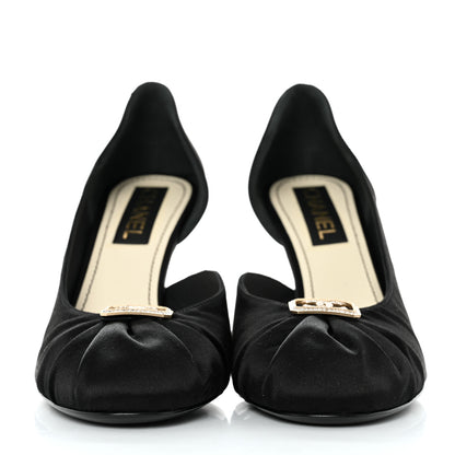 Chanel Satin Strass CC Pumps 41 Black 2 of 8