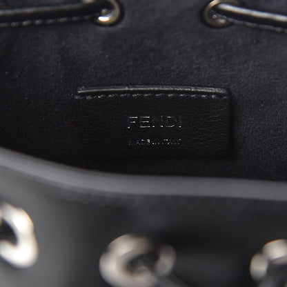 Fendi Vitello Liberty Velvet F is Fendi FF Bi-Color Mini Mon Tresor Bucket Bag Black Fango 7 of 11