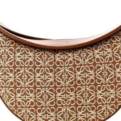 Loewe Jacquard Anagram Calfskin Small Luna Bag Tan Pecan 8 of 10