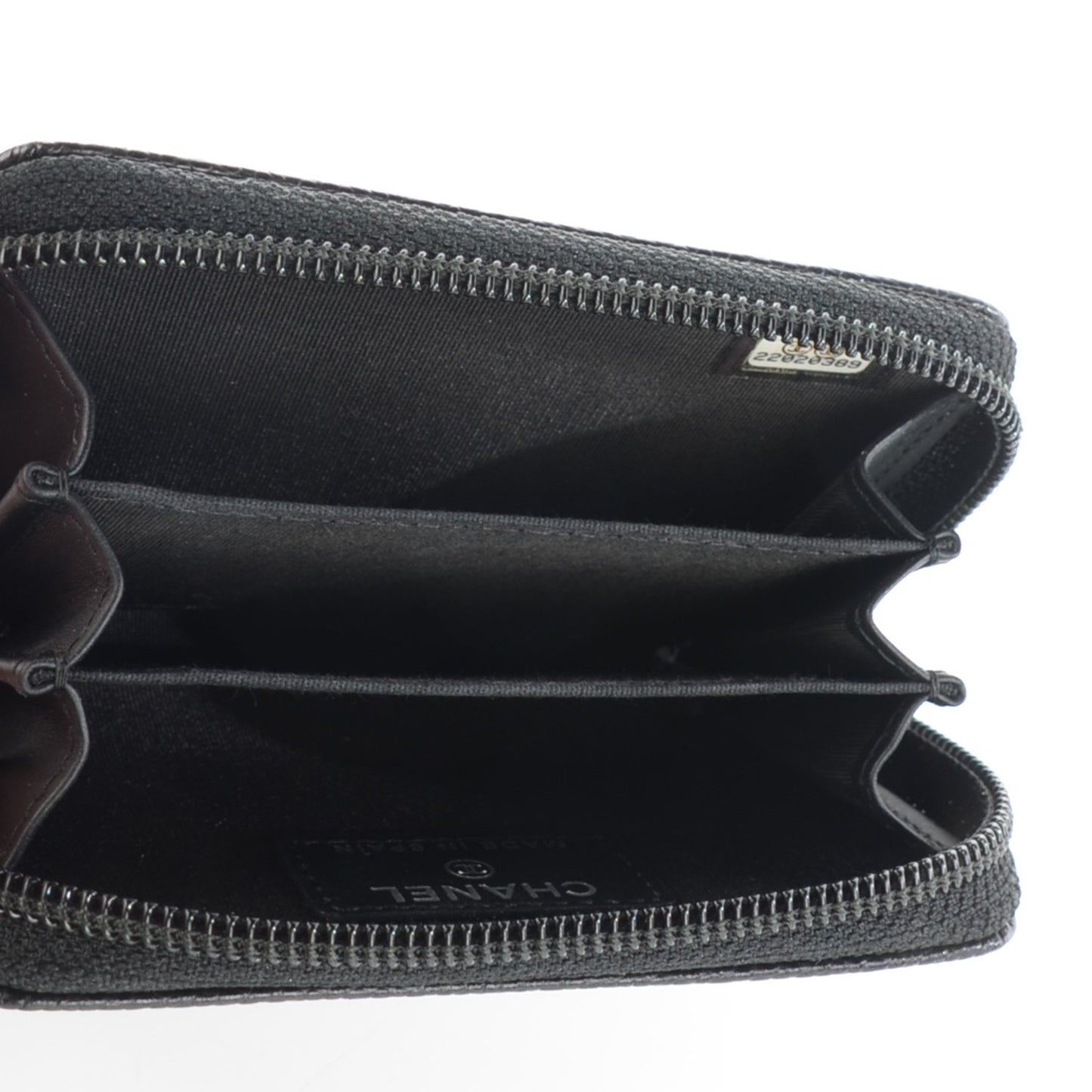 Caviar Timeless CC Zip Around Coin Purse Black