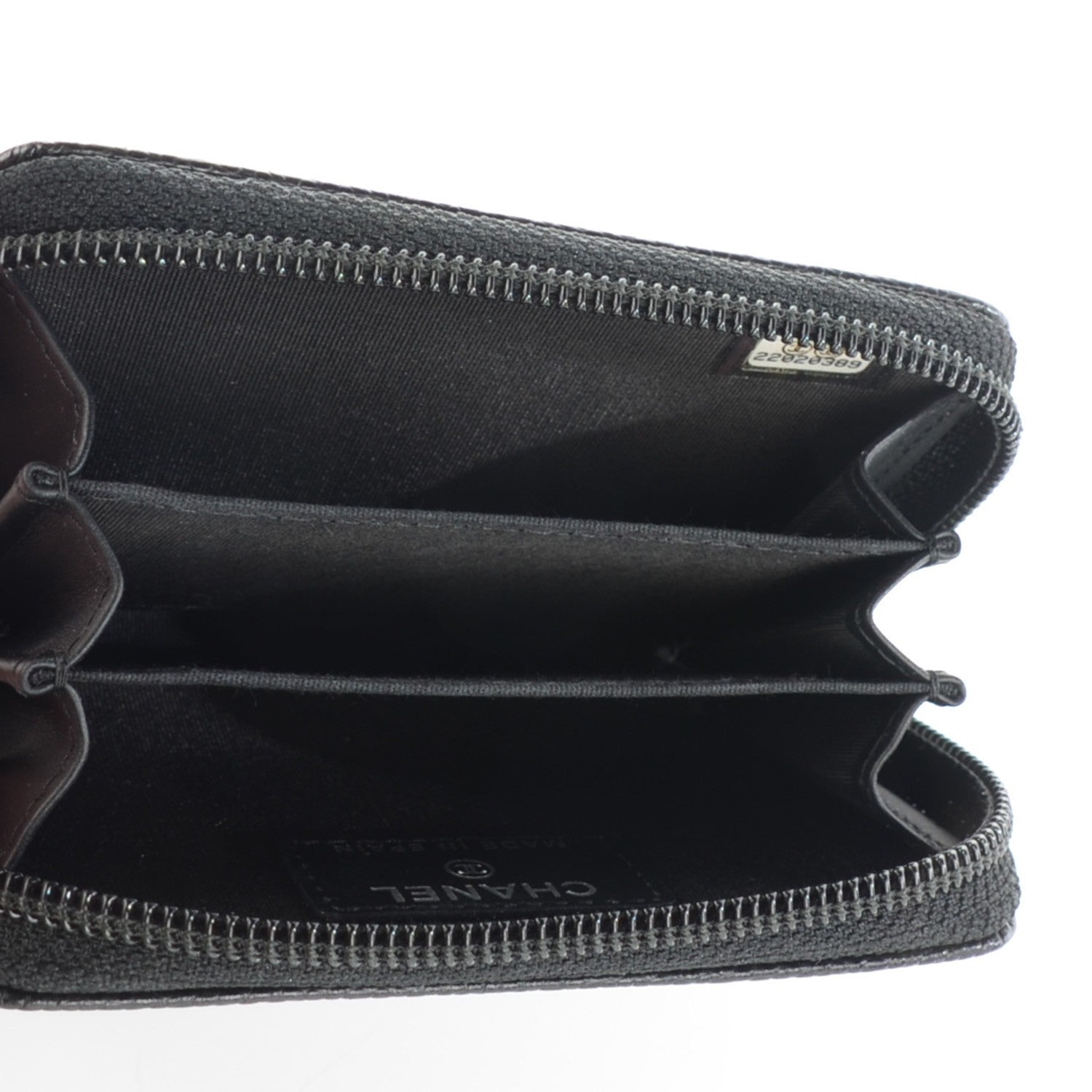 Chanel Caviar Timeless CC Zip Around Coin Purse Black 7 of 7