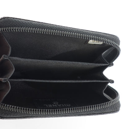 Chanel Caviar Timeless CC Zip Around Coin Purse Black 7 of 7