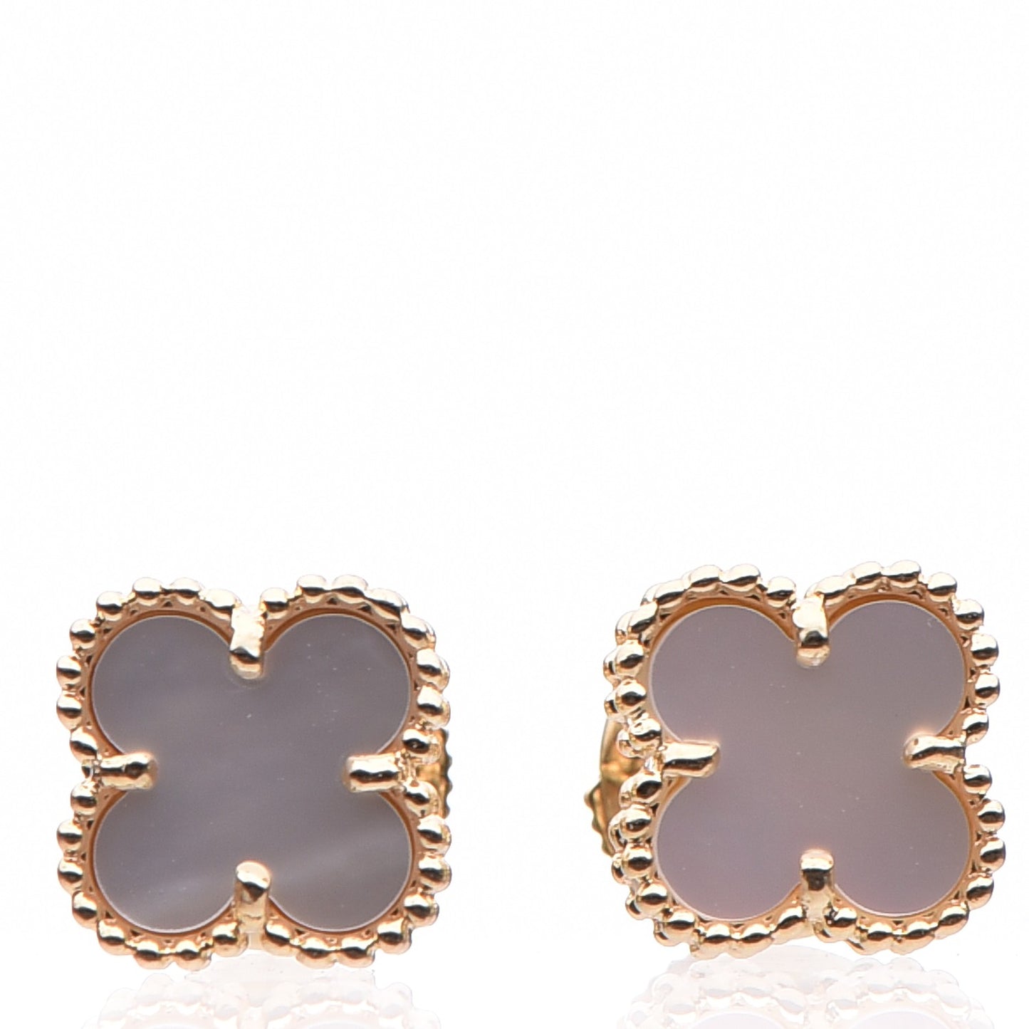 18K Yellow Gold Mother of Pearl Sweet Alhambra Earrings