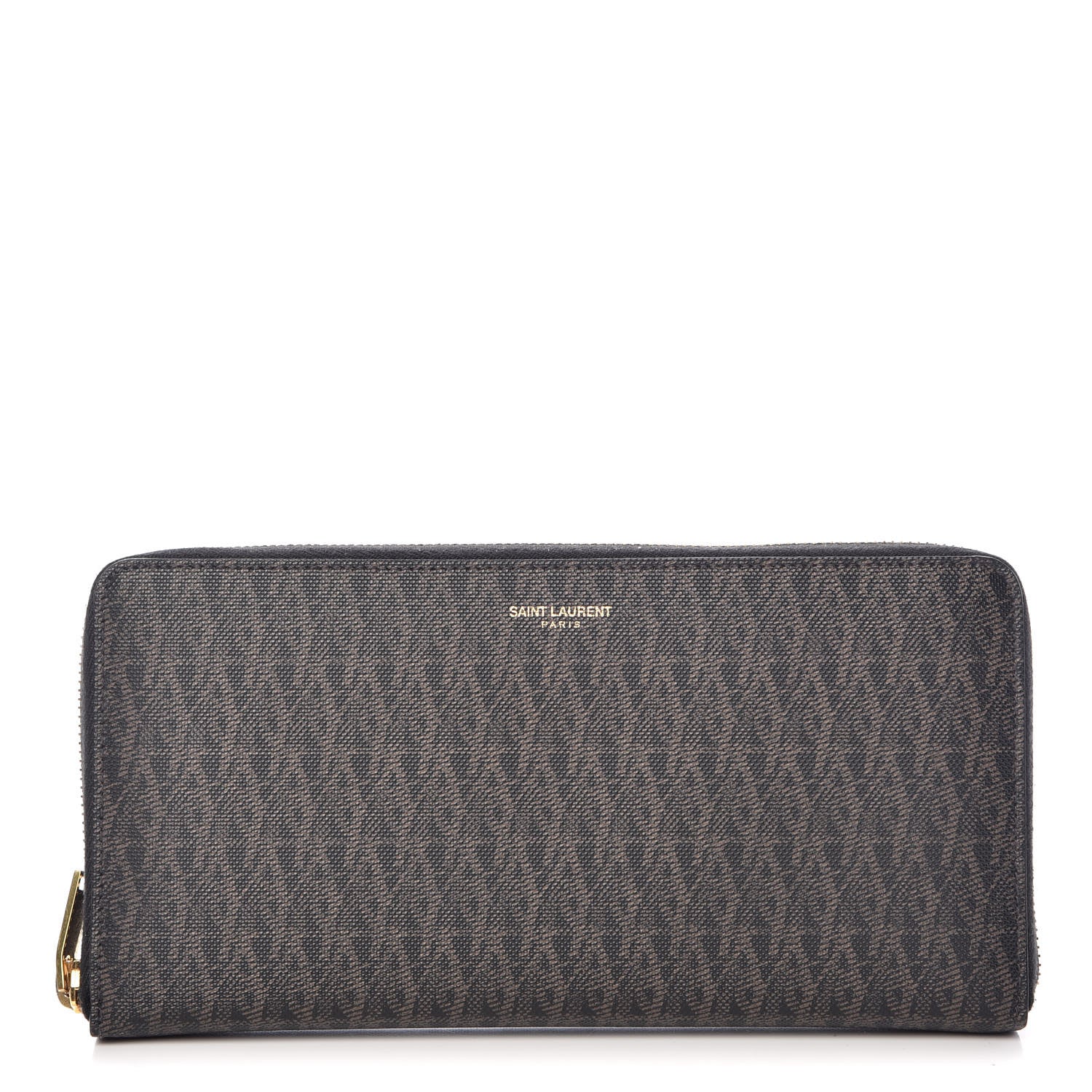 Saint Laurent Toile Monogram Long Zip Around Wallet Black 1 of 10