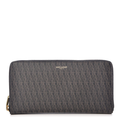 Saint Laurent Toile Monogram Long Zip Around Wallet Black 1 of 10