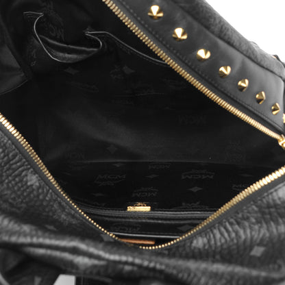MCM Visetos Studded Medium Stark M Logo Collection Backpack Black 5 of 10