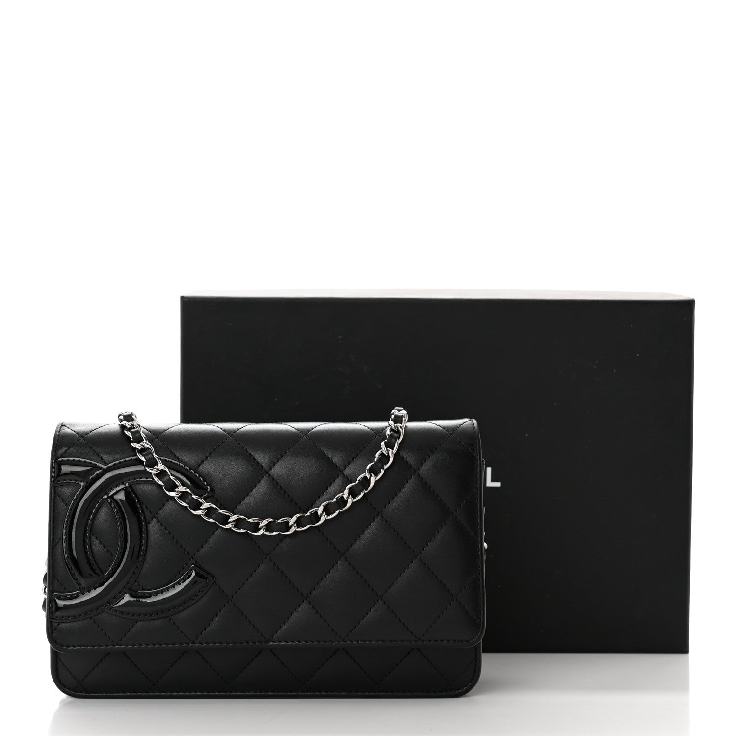 Chanel Calfskin Quilted Cambon Wallet on Chain WOC Black 13 of 13