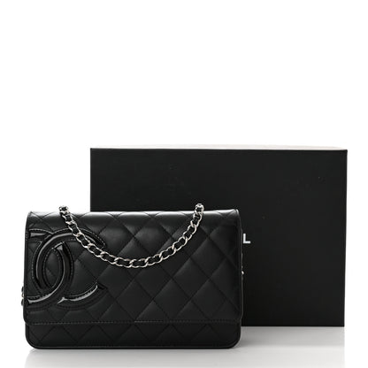 Chanel Calfskin Quilted Cambon Wallet on Chain WOC Black 13 of 13