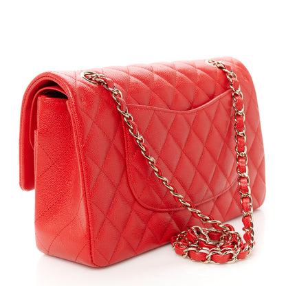 Chanel Caviar Quilted Medium Double Flap Red 3 of 13