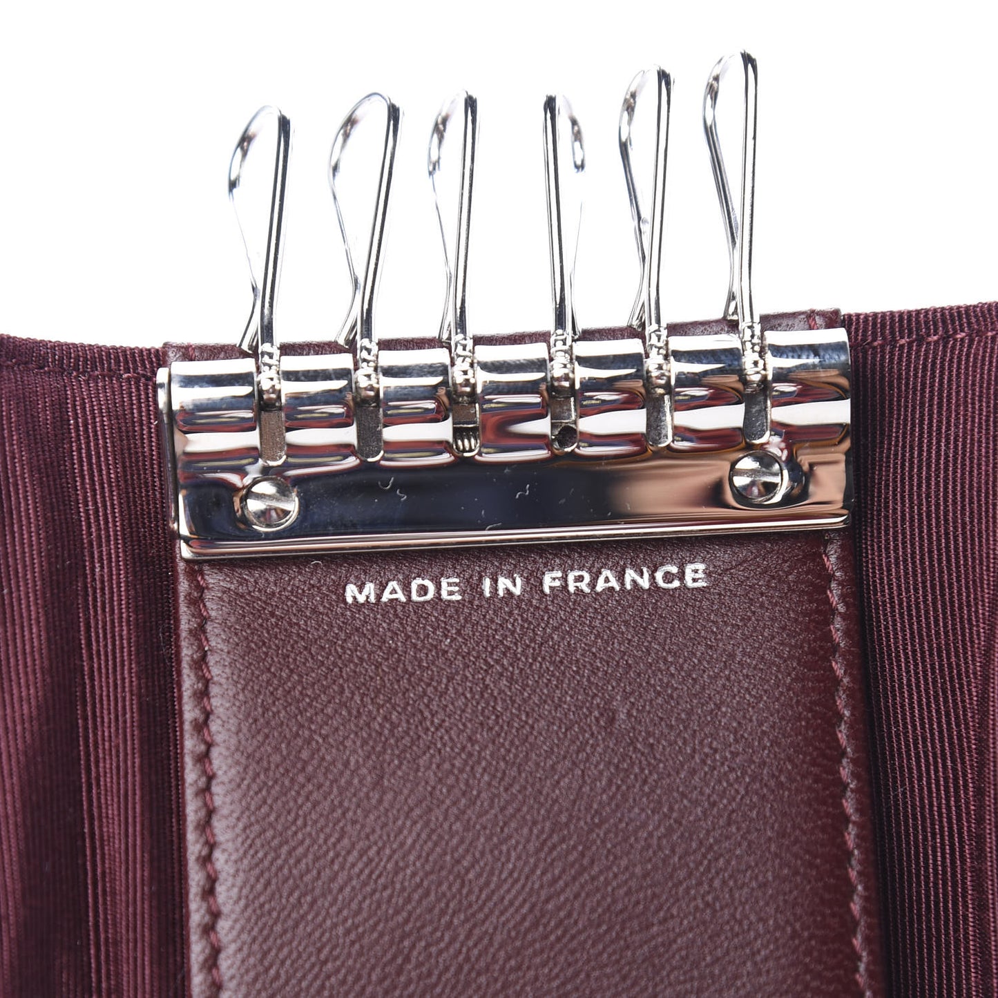 Lambskin Quilted 6 Key Holder Black