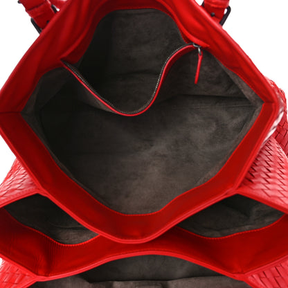 Bottega Veneta Nappa Intrecciato Medium Roma Tote Red 5 of 8
