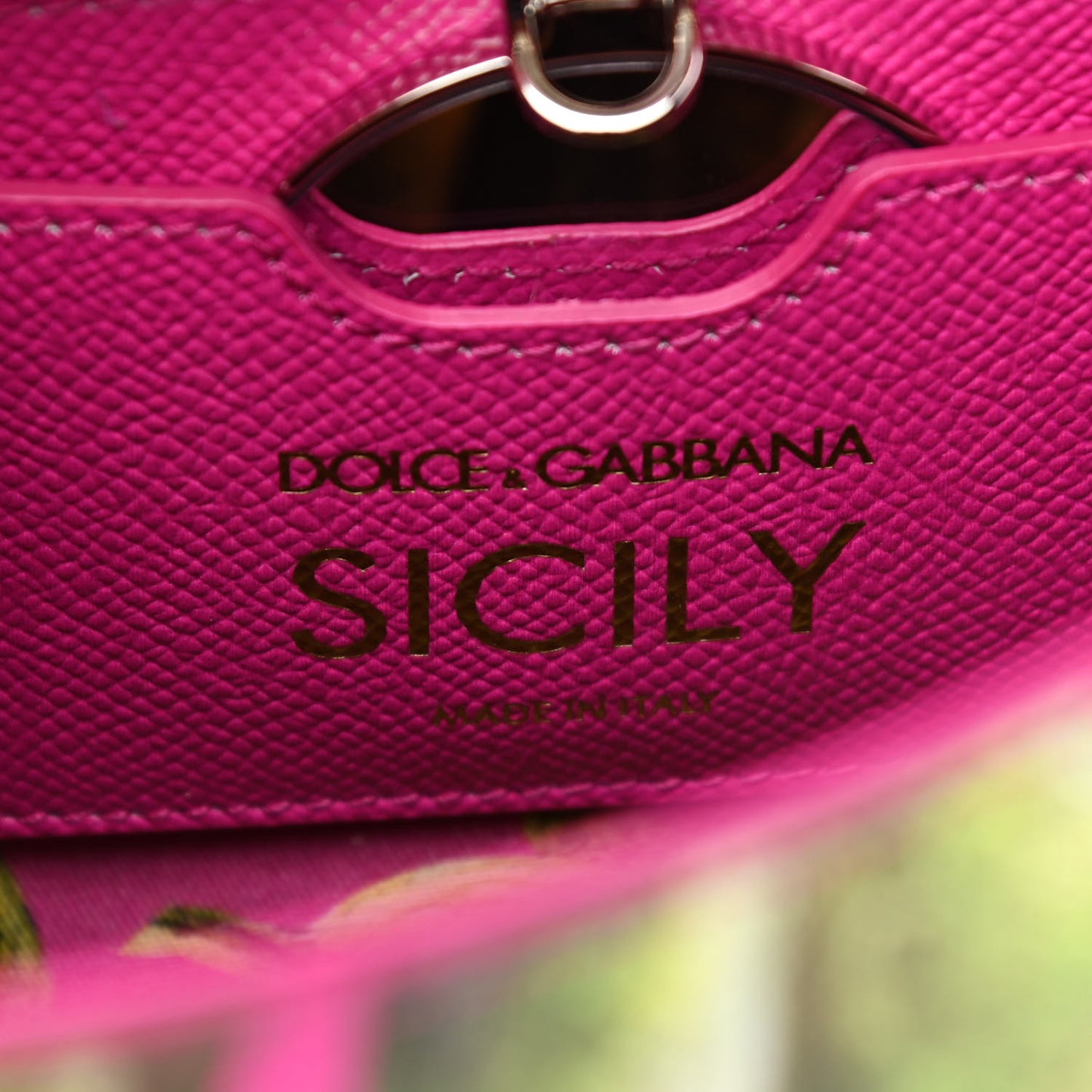 Dauphine Fig Print Medium Miss Sicily Satchel Pink