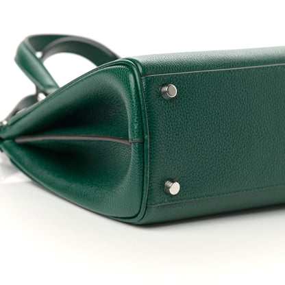 Gucci Grainy Calfskin Small Zumi Top Handle Bag Vintage Green 8 of 10