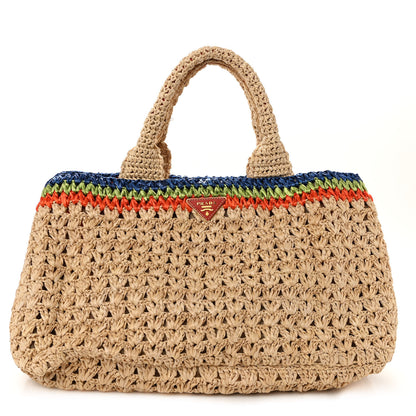 Prada Raffia Gardeners Large Tote Multicolor 1 of 9