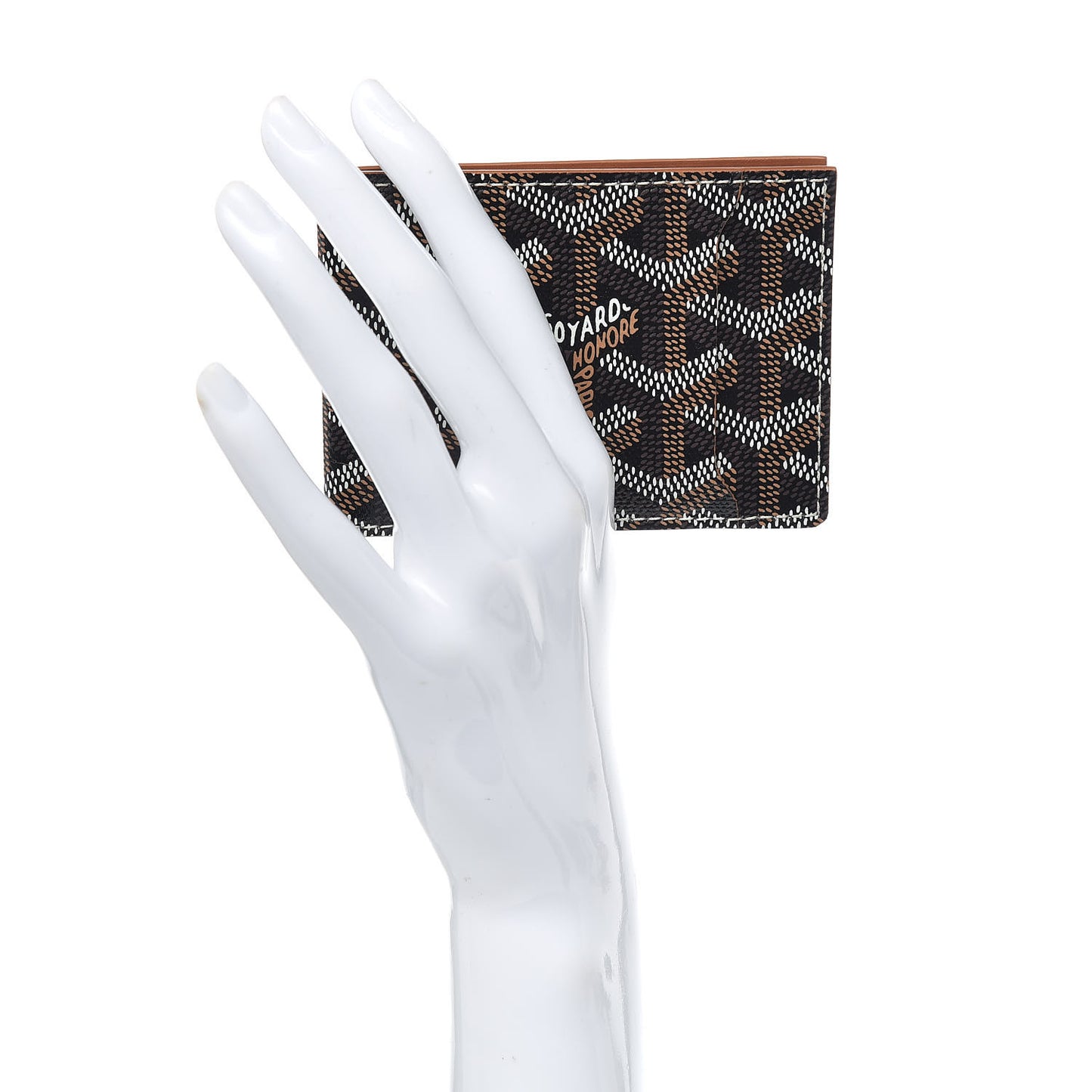 Goyardine Victoire Card Holder Insert Black Gold