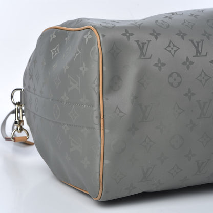 Louis Vuitton Monogram Titanium Keepall Bandouliere 50 5 of 11