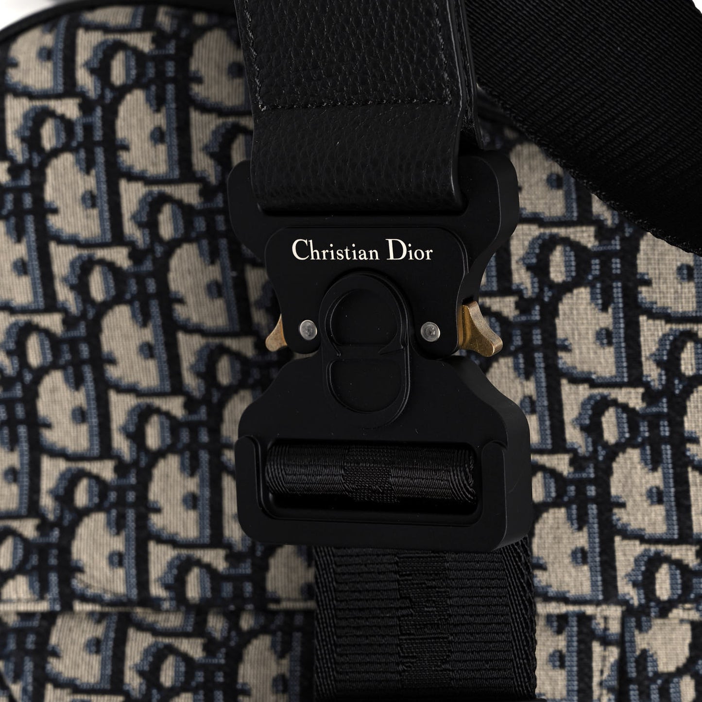 Oblique Mens Saddle Bag Blue