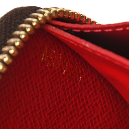 Louis Vuitton Damier Ebene Clemence Wallet Cherry 7 of 8