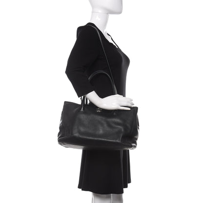 Chanel Calfskin Cerf Executive Shopper Tote Black 3 of 13