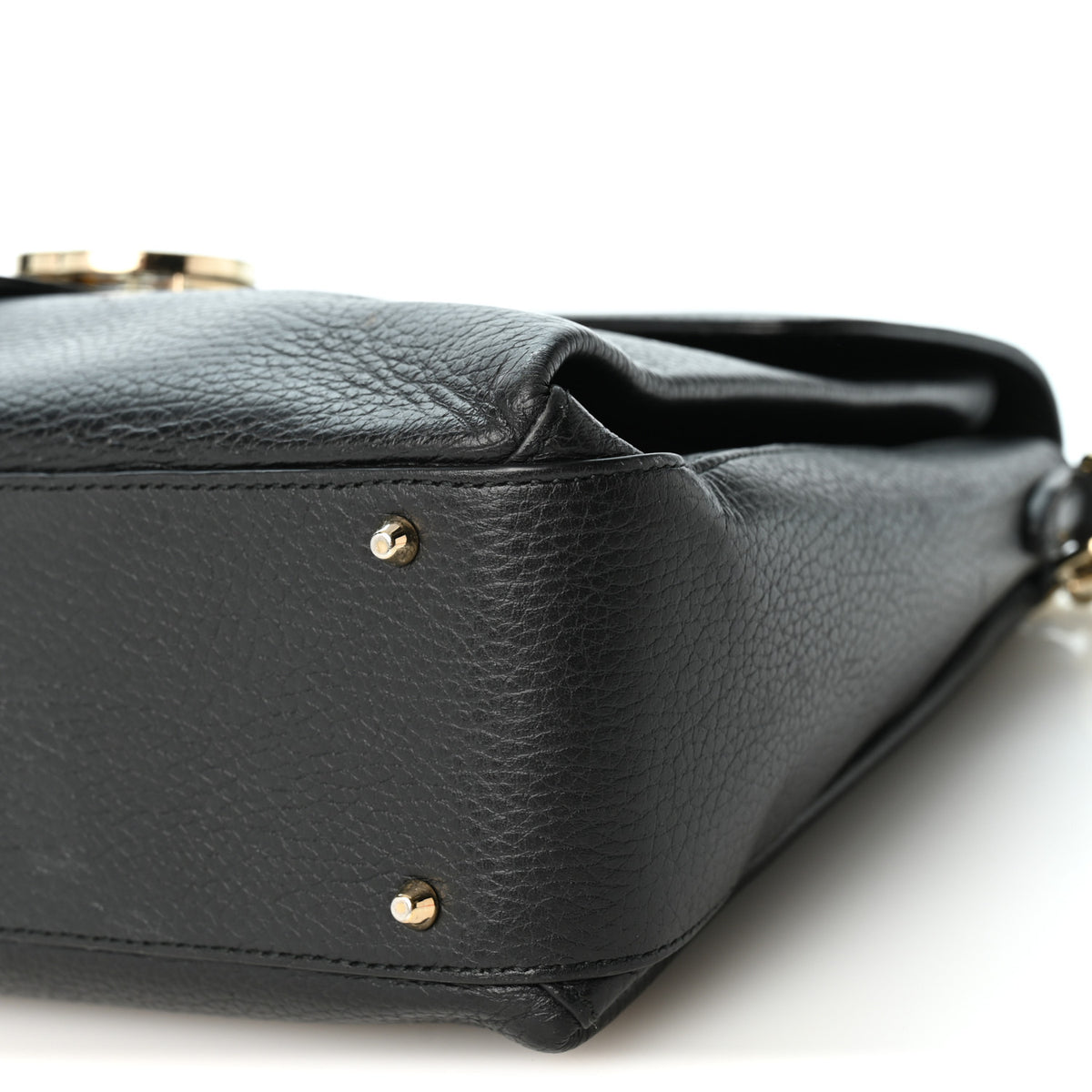 Gucci Dollar Calfskin Medium Interlocking G Top Handle Shoulder Bag Black 10 of 10