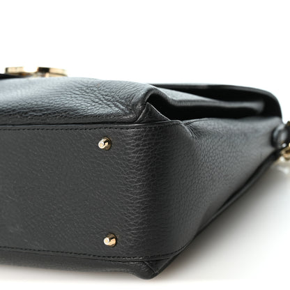 Gucci Dollar Calfskin Medium Interlocking G Top Handle Shoulder Bag Black 10 of 10