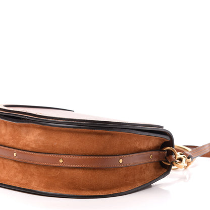 Chloe Calfskin Suede Medium Nile Bracelet Bag Caramel 9 of 10