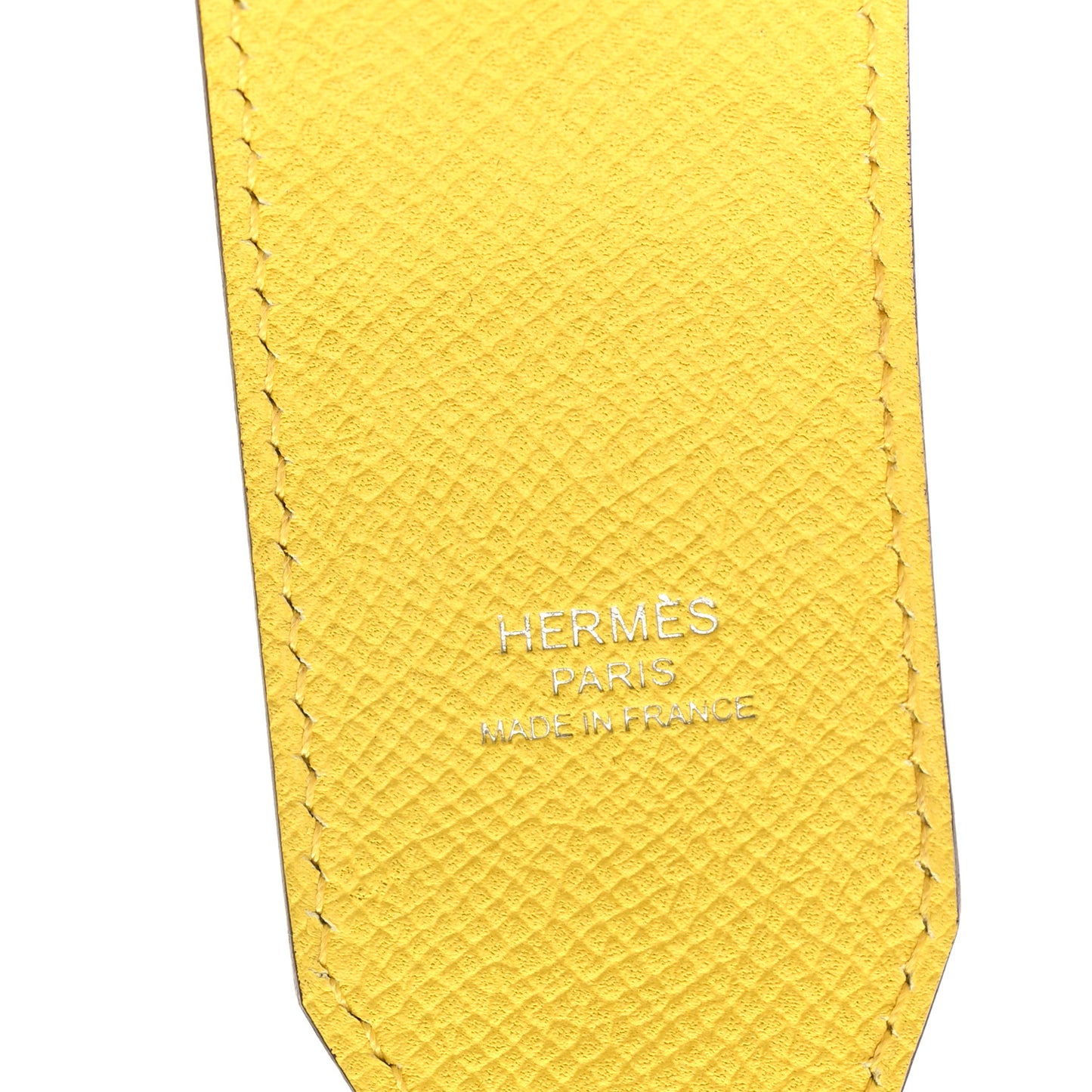 Epsom 40mm Hexagone Tressage Shoulder Strap Rouge H Jaune de Naples Gold