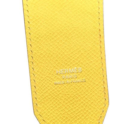 Hermes Epsom 40mm Hexagone Tressage Shoulder Strap Rouge H Jaune de Naples Gold 3 of 4