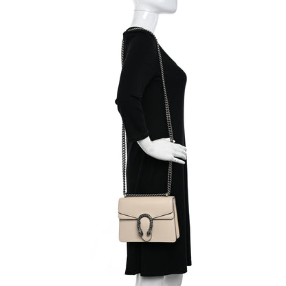 Gucci Textured Calfskin Crystal Mini Dionysus Shoulder Bag Mystic White 2 of 13