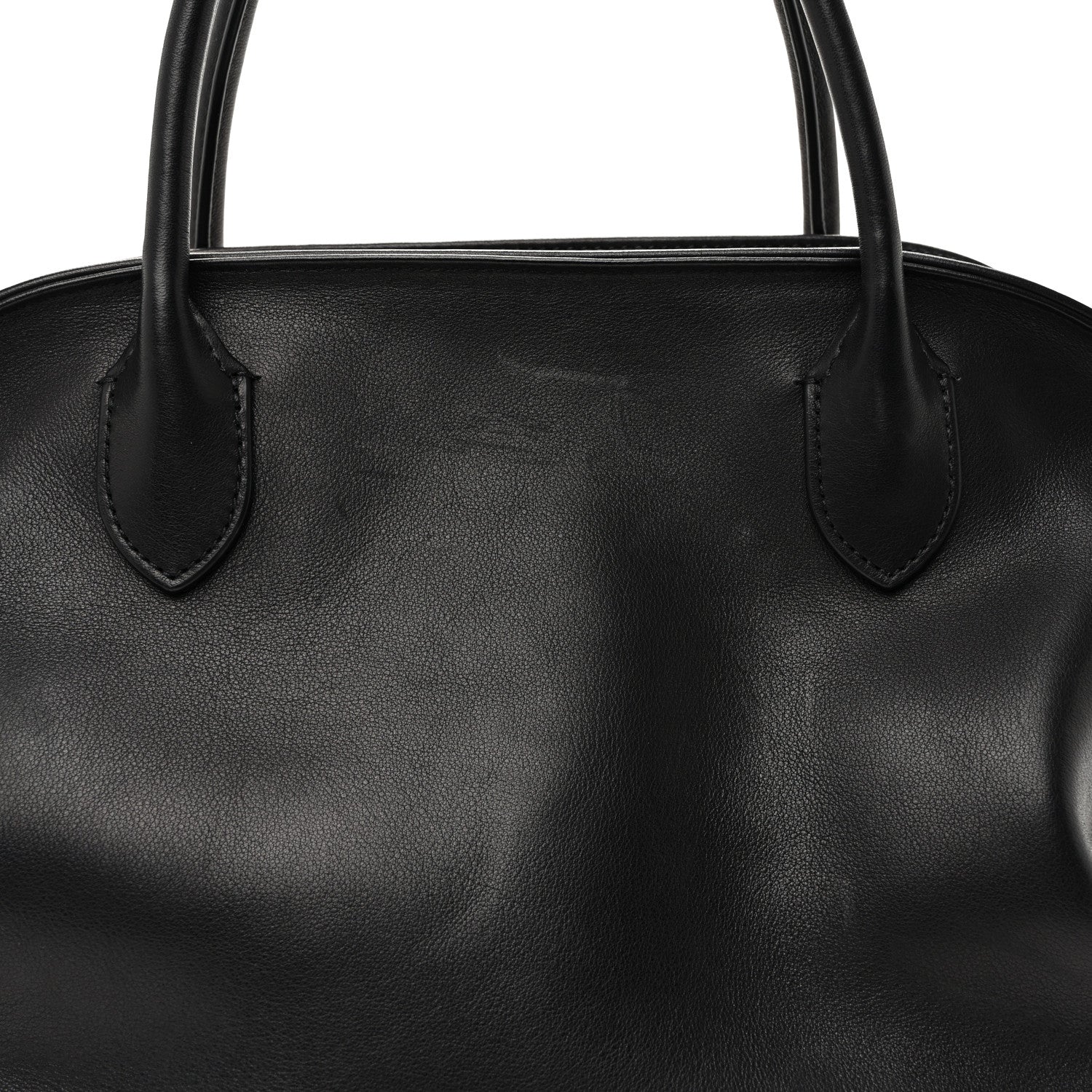 The Row Polished Saddle Calfskin Agnes Bag Black 17 of 17