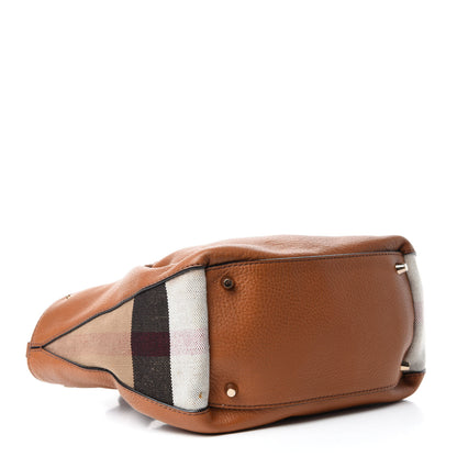 Burberry Brit Calfskin House Check Medium Maidstone Saddle Brown 4 of 11