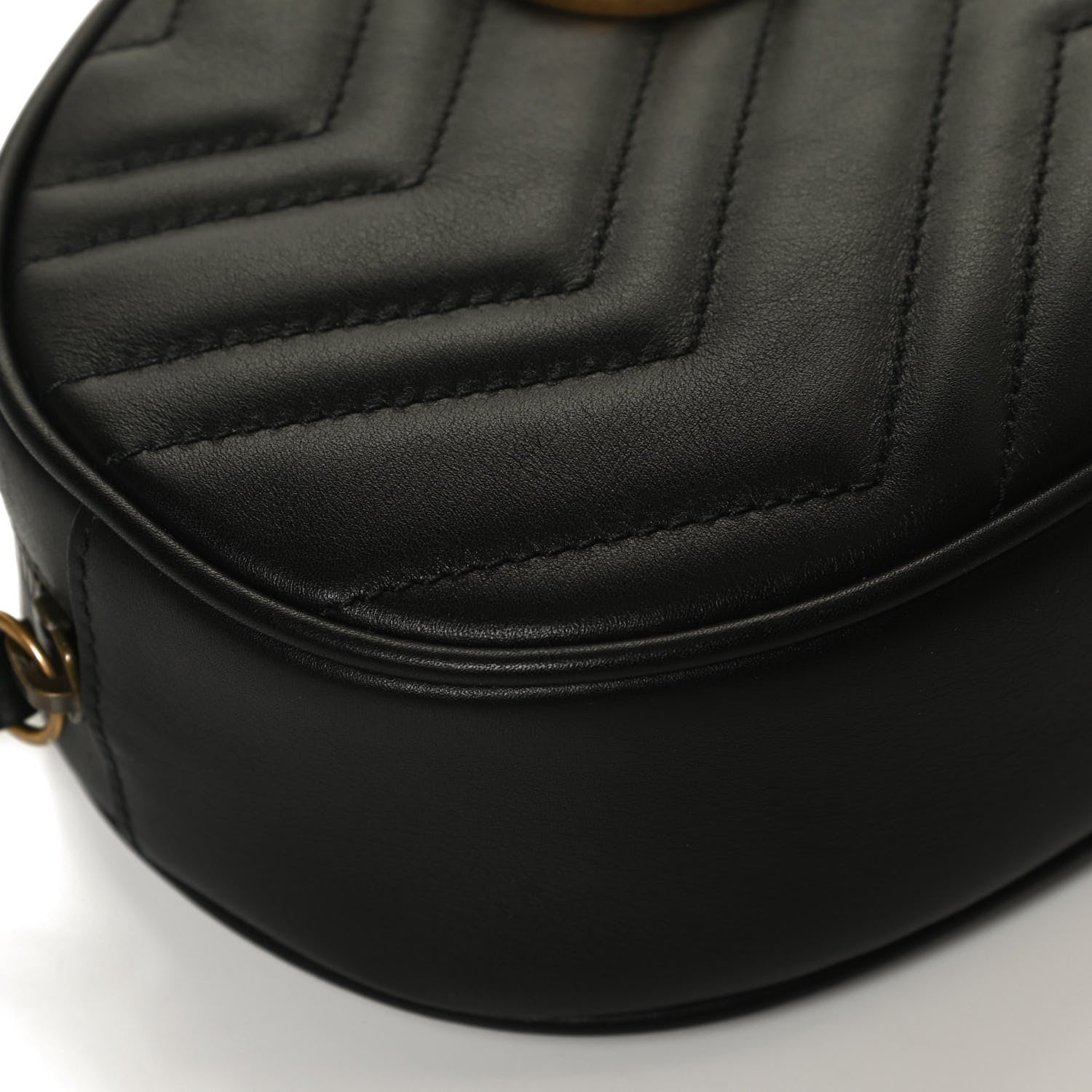 Gucci Calfskin Matelasse GG Marmont Belt Bag 75 30 Black 13 of 13
