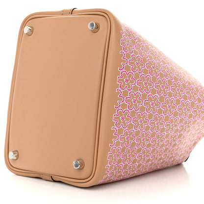 Hermes Swift Lucky Daisy Picotin Lock 18 PM Chai Rose White 10 of 11