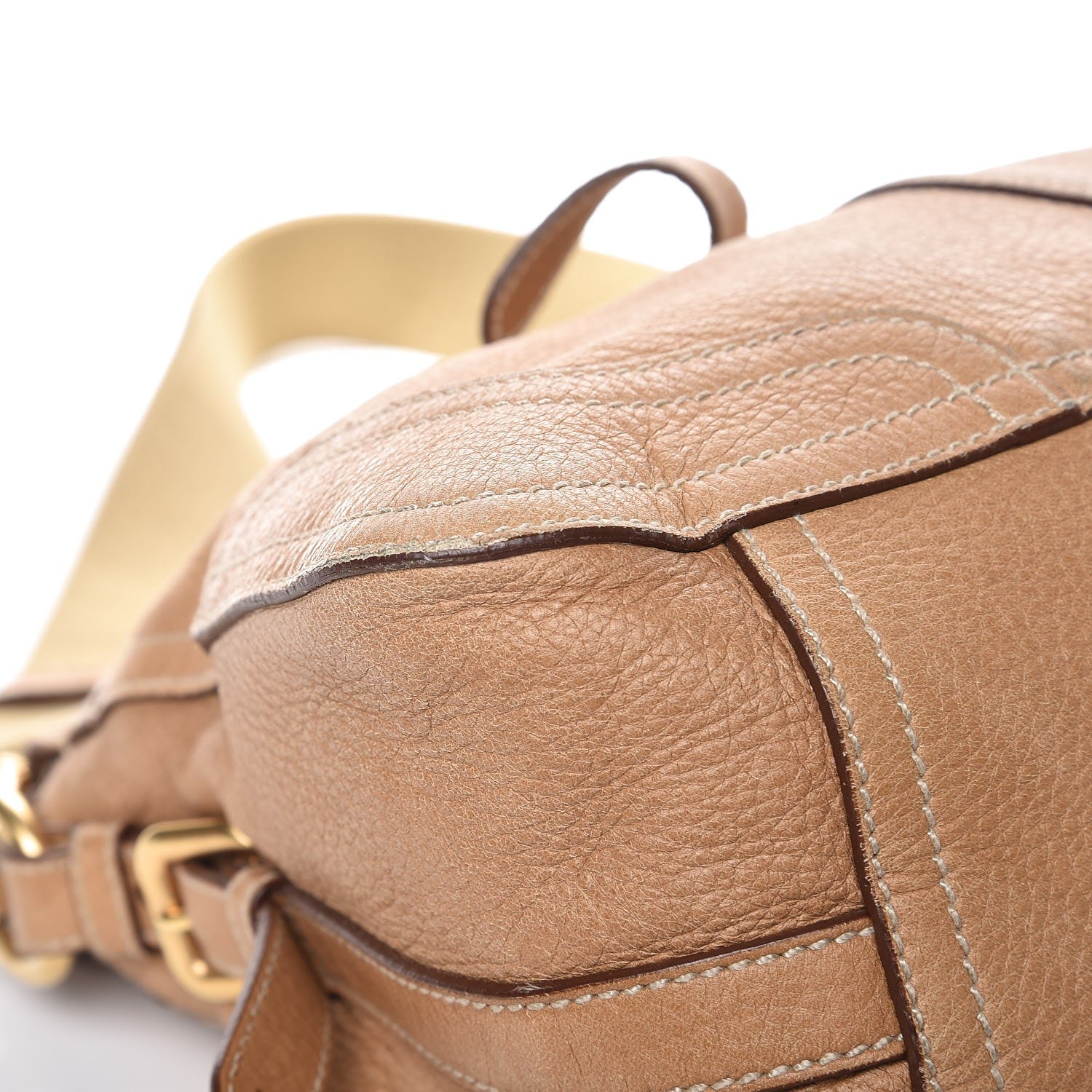 Prada Cervo Deerskin Shopping Satchel Naturale 10 of 16