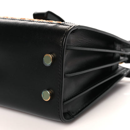 Saint Laurent Calfskin Paglia Palm Nano Sac De Jour Black Beige 8 of 8