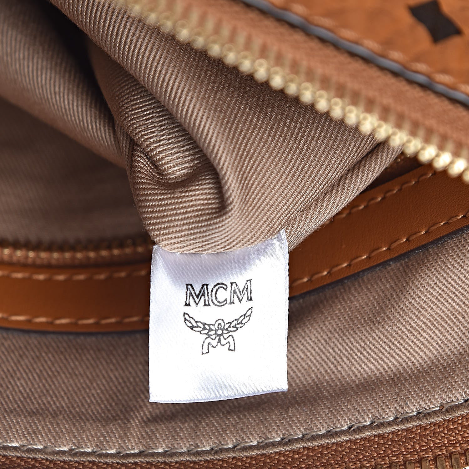 MCM Visetos Medium Crossbody Pouch Cognac 8 of 14