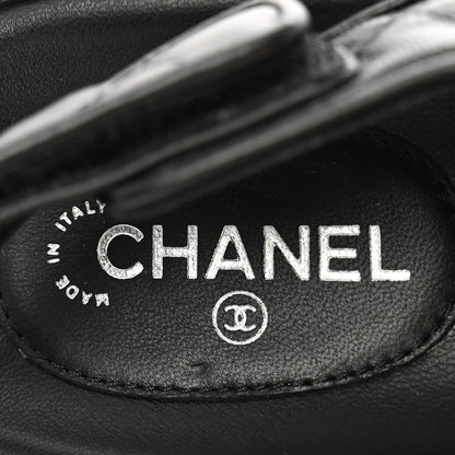 Chanel Lambskin Quilted Velcro Dad Sandals 37 So Black 7 of 9