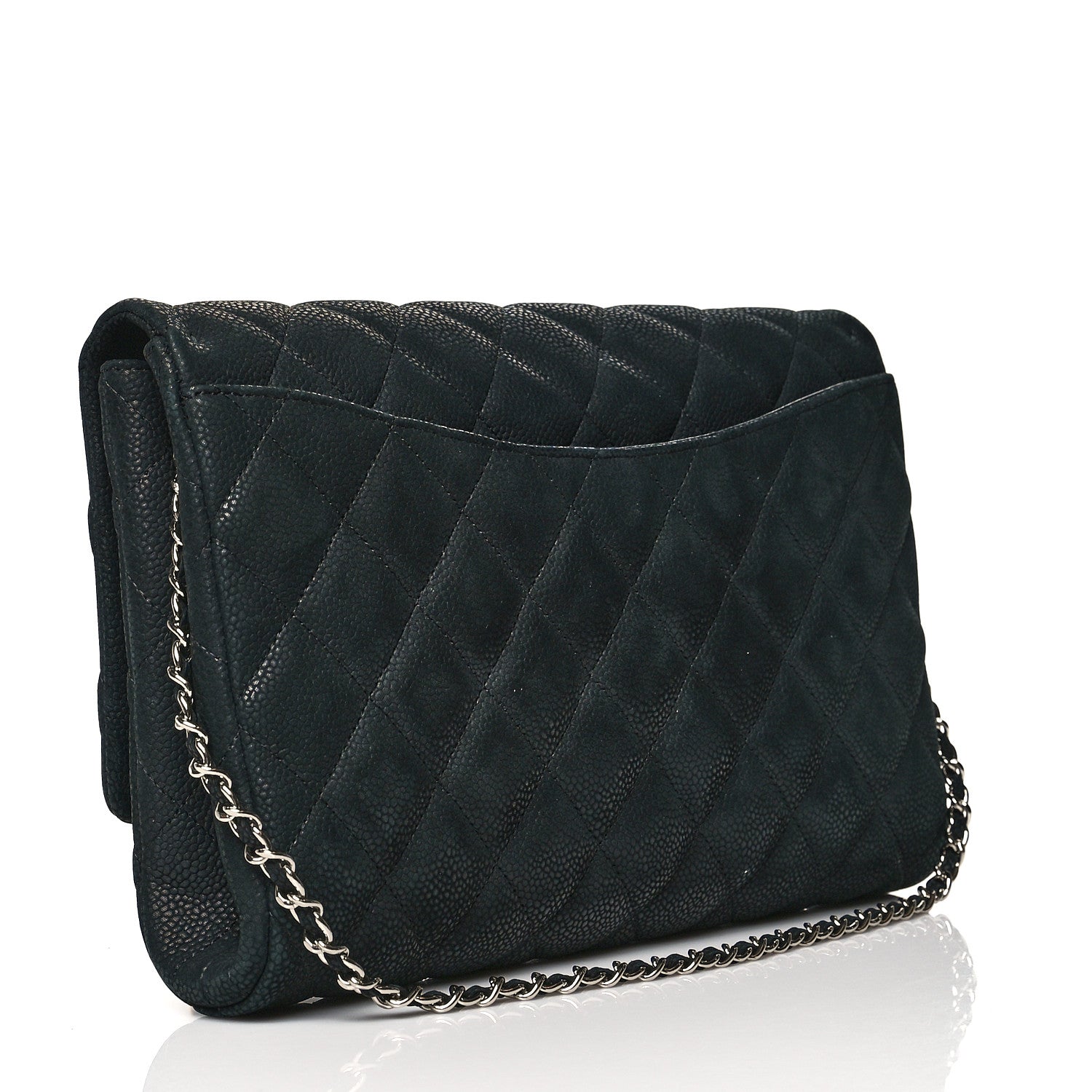 Chanel Iridescent Caviar Quilted Clutch With Chain Flap Black 3 of 10
