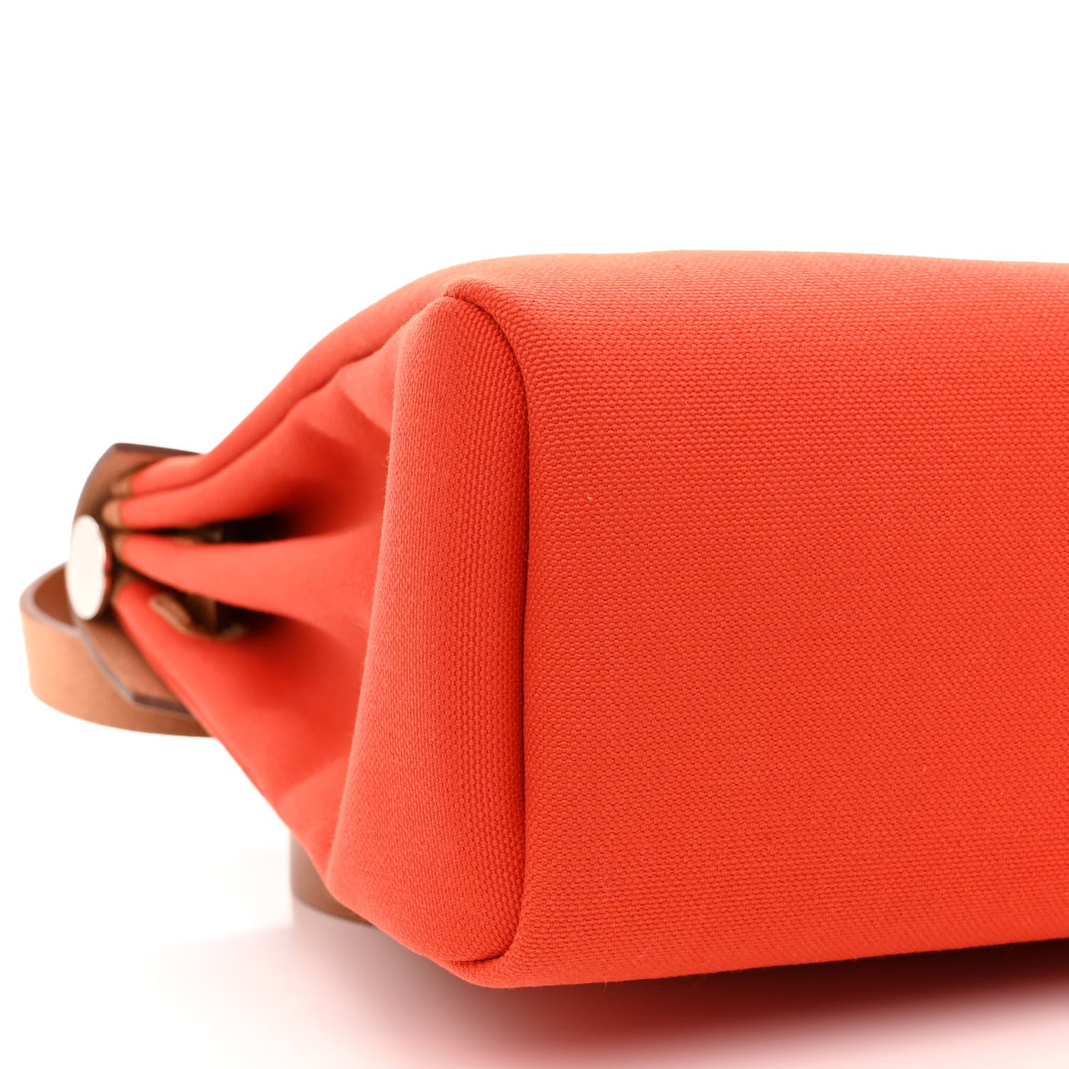 Hermes Vache Hunter Toile Herbag Zip Retourne 31 PM Orange Mecano Fauve 7 of 9