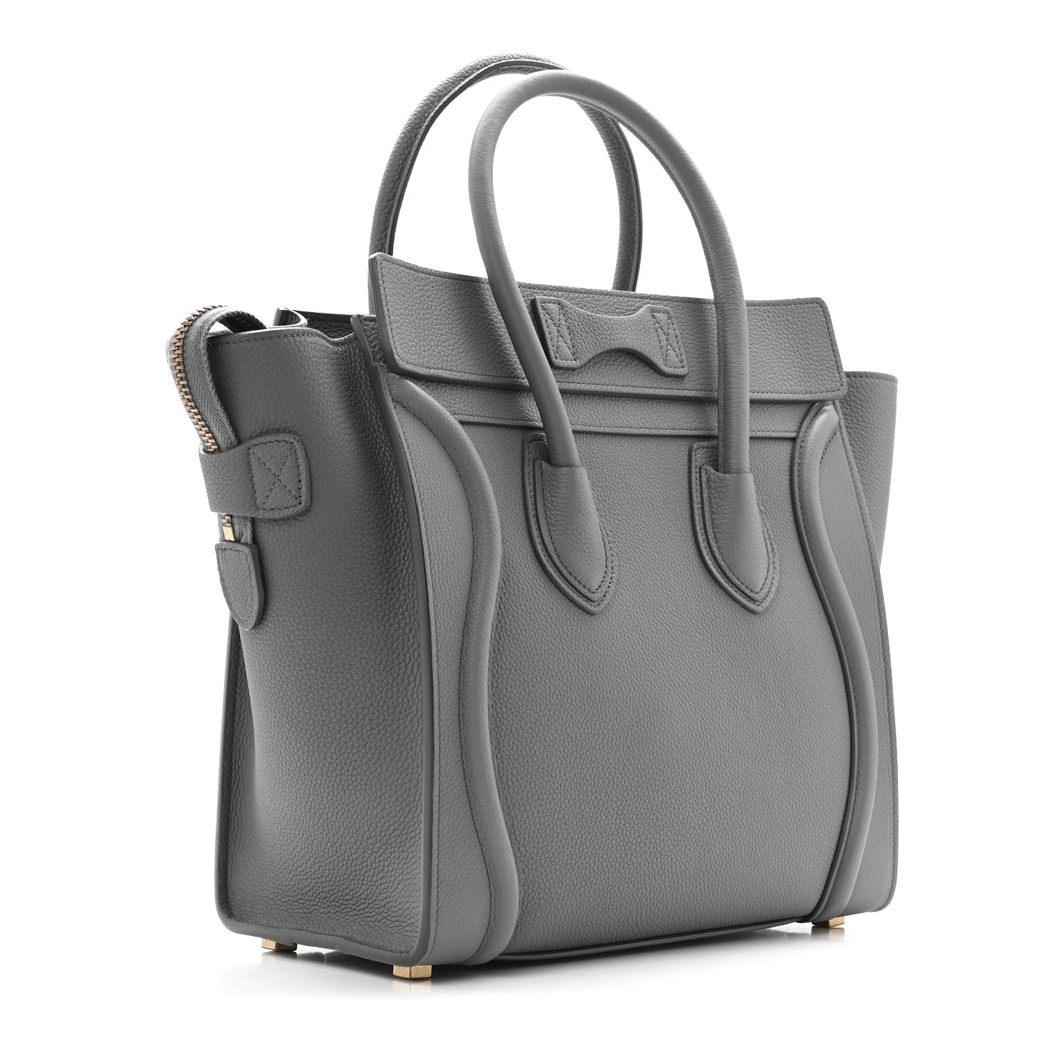 Celine Baby Drummed Calfskin Micro Luggage Kohl 3 of 15