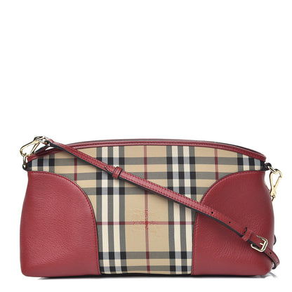 Burberry Horseferry Check Small Chichester Crossbody Clutch Bag Parade Red 2 of 12