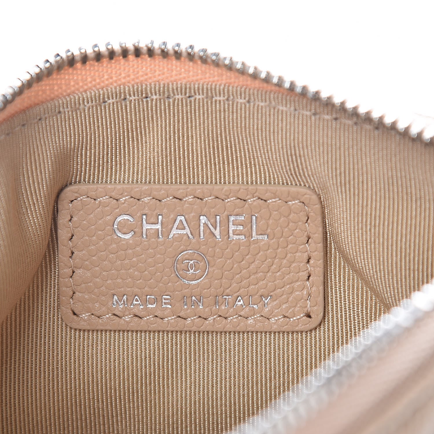 Chanel Caviar Quilted Small Cosmetic Case Beige 6 of 8