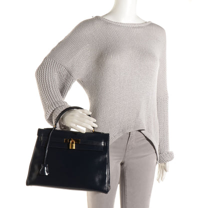 Hermes Box Kelly Retourne 32 Indigo 2 of 22