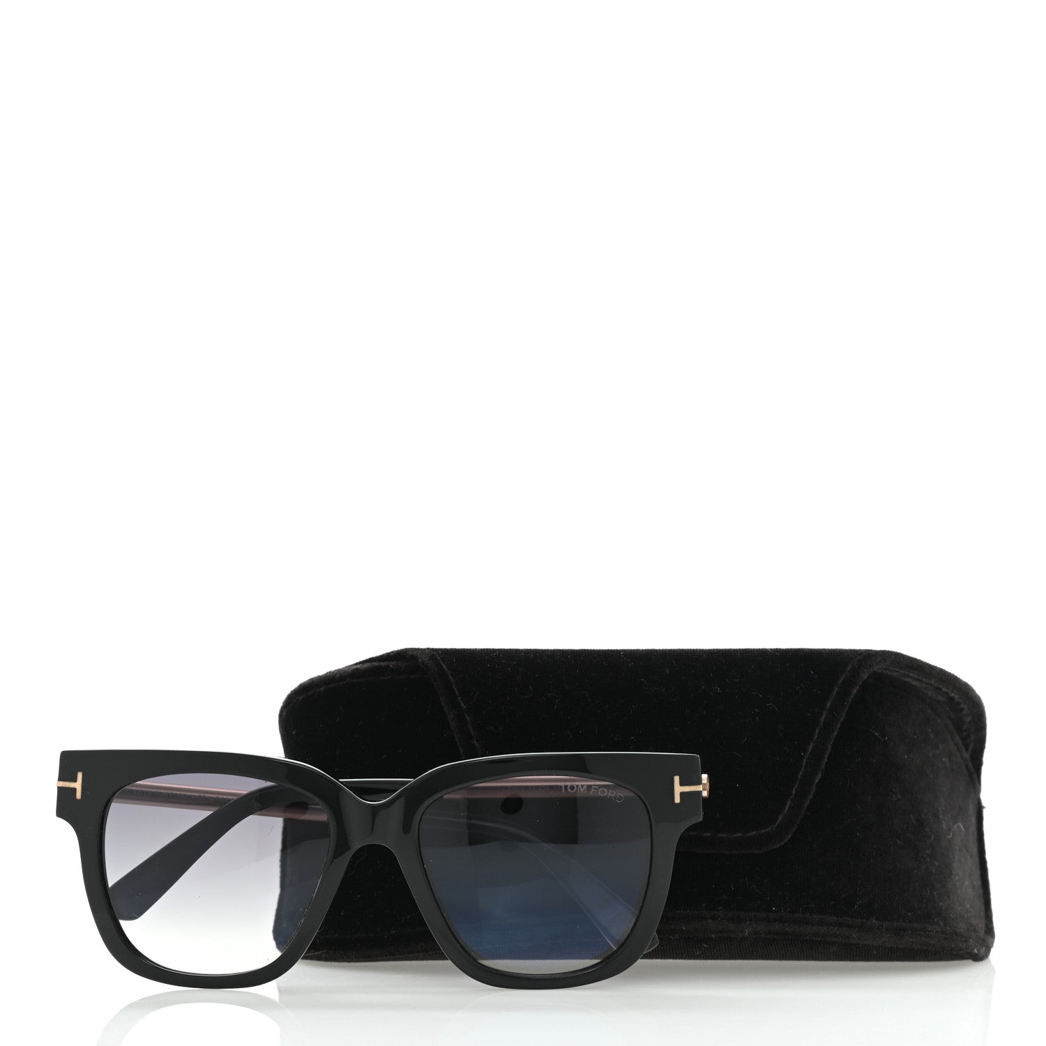Tom Ford Acetate TracySquare Sunglasses TF436 Black 9 of 9