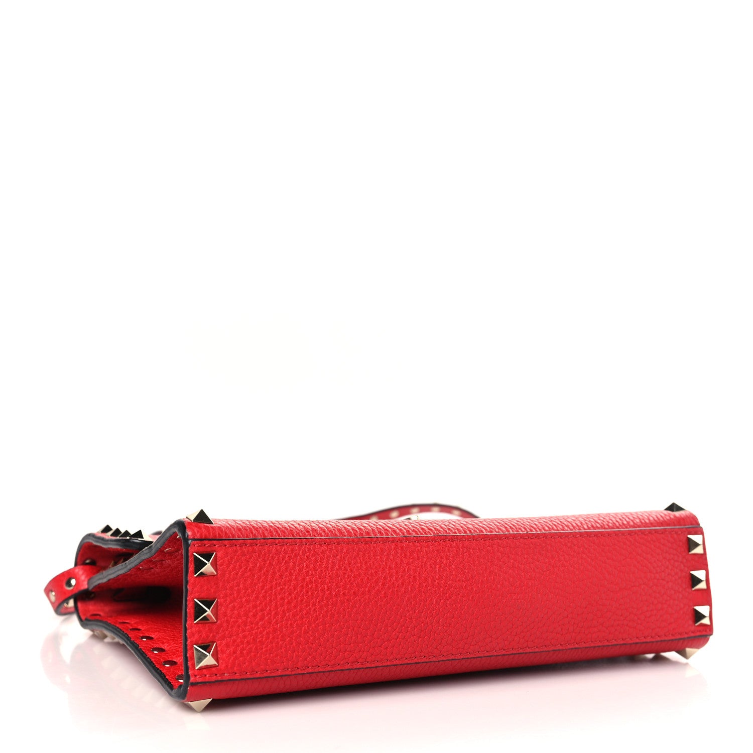 Valentino Garavani Pebbled Calfskin Medium Rockstud Flip Lock Crossbody Bag Rouge Pur 4 of 8