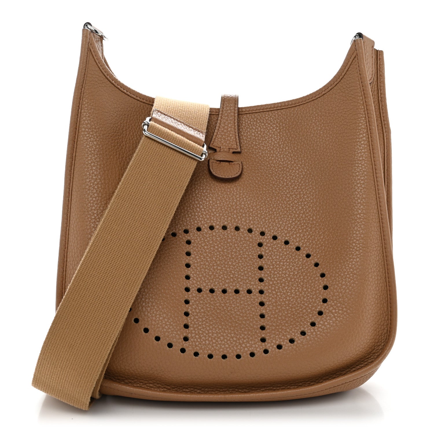 Hermes Taurillon Clemence Evelyne III PM Biscuit 1 of 12