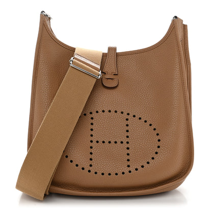 Hermes Taurillon Clemence Evelyne III PM Biscuit 1 of 12