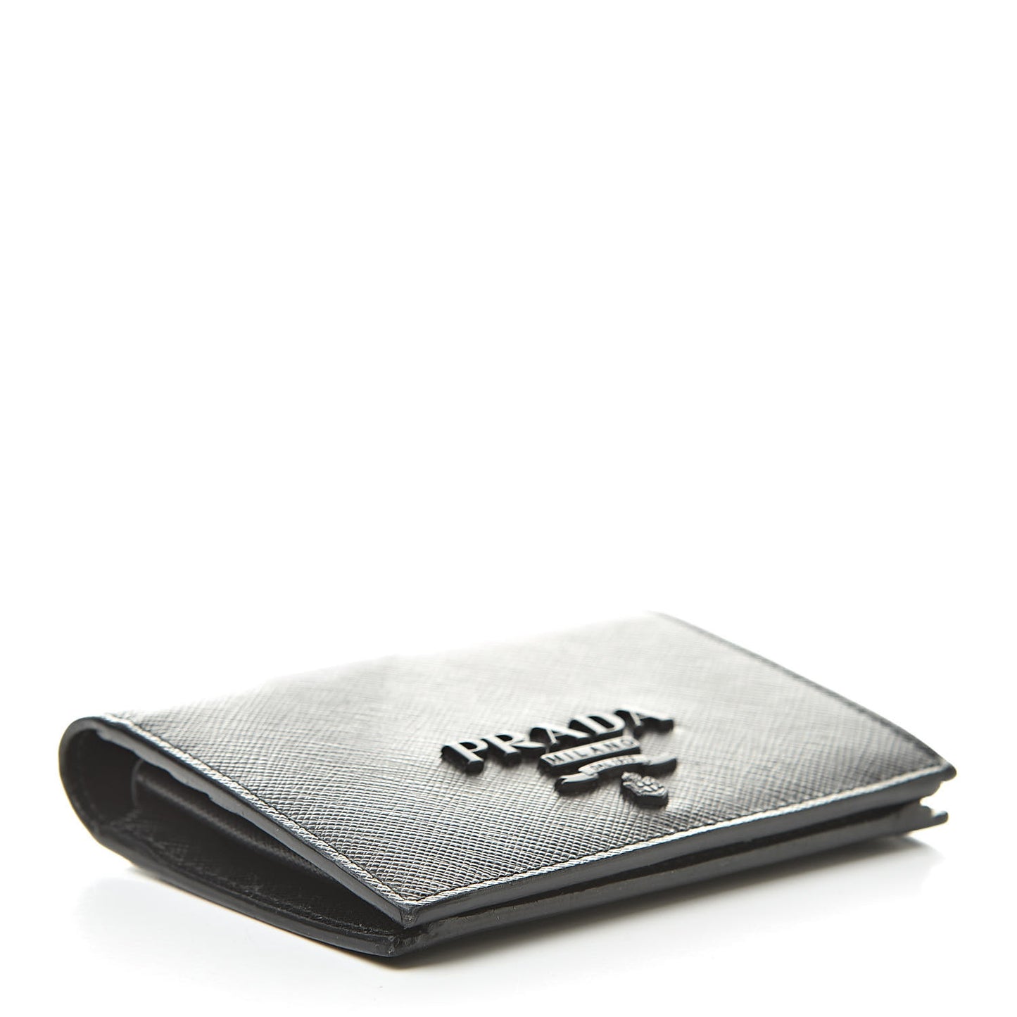 Saffiano Shine Bi-Fold Wallet Black